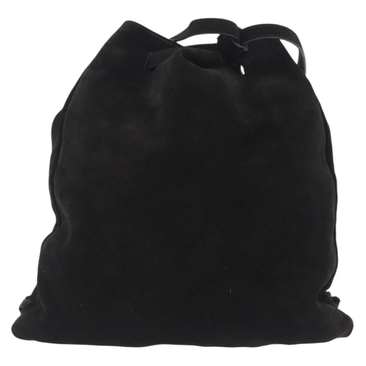 Prada Black Suede Fringe Backpack