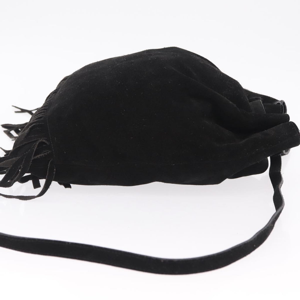 Prada Black Suede Fringe Backpack