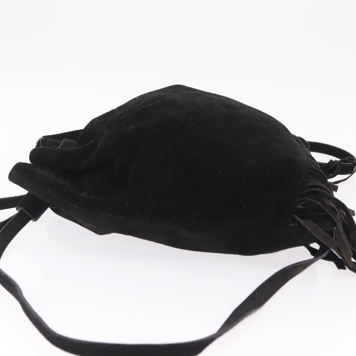 Prada Black Suede Fringe Backpack