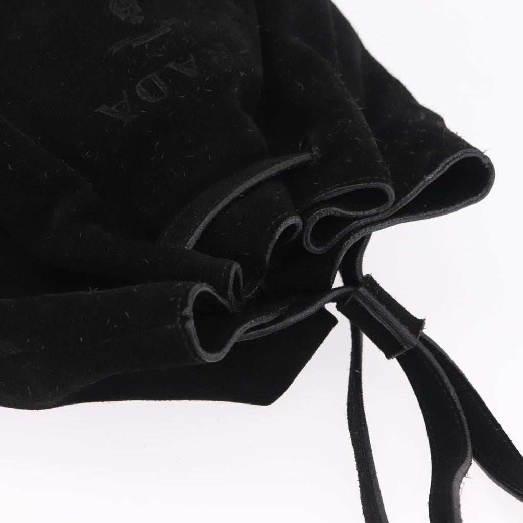 Prada Black Suede Fringe Backpack