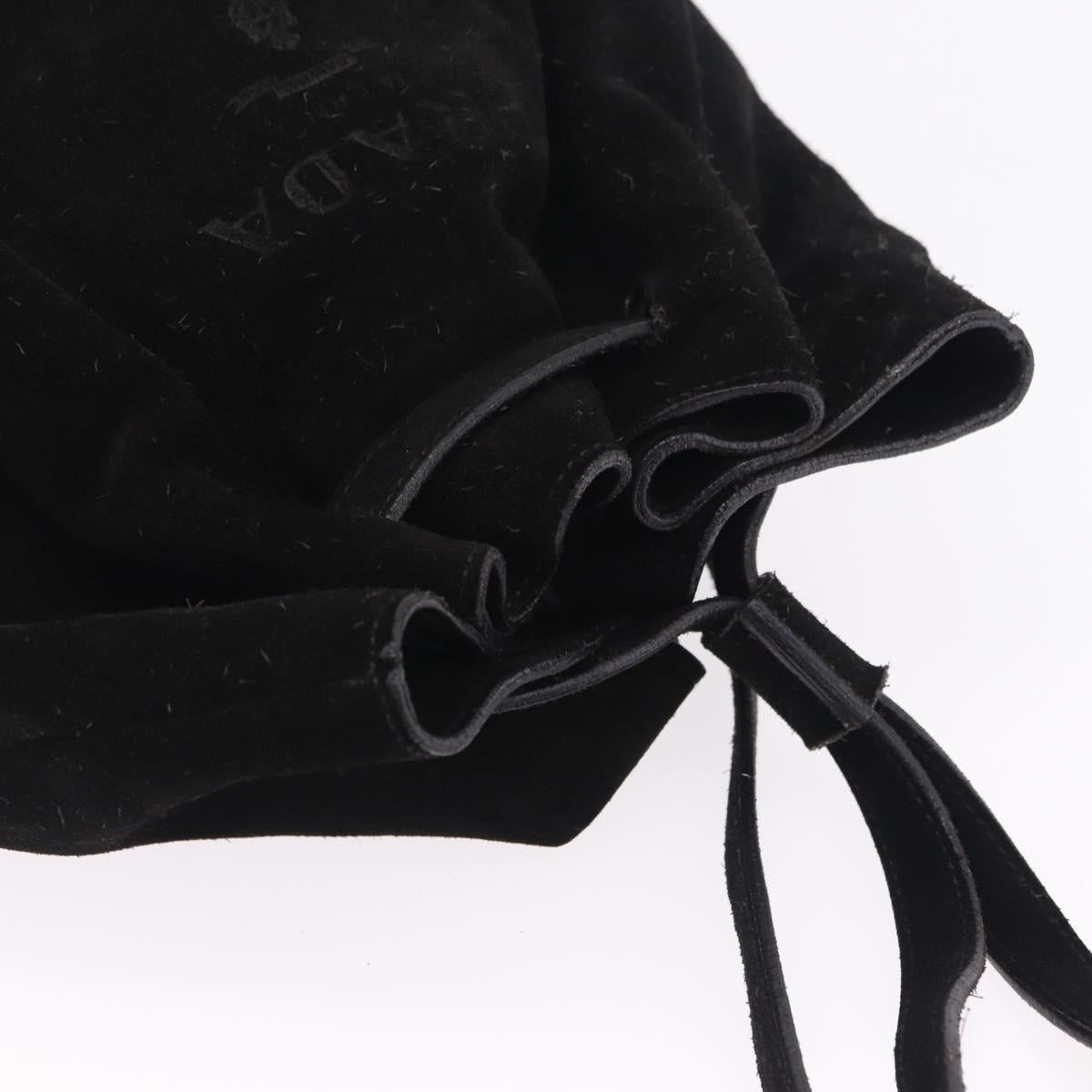 Prada Black Suede Fringe Backpack