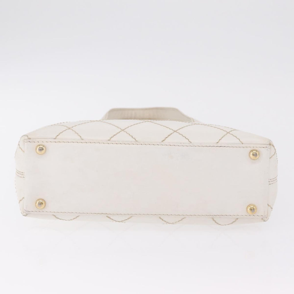 Chanel White Quilted Tote