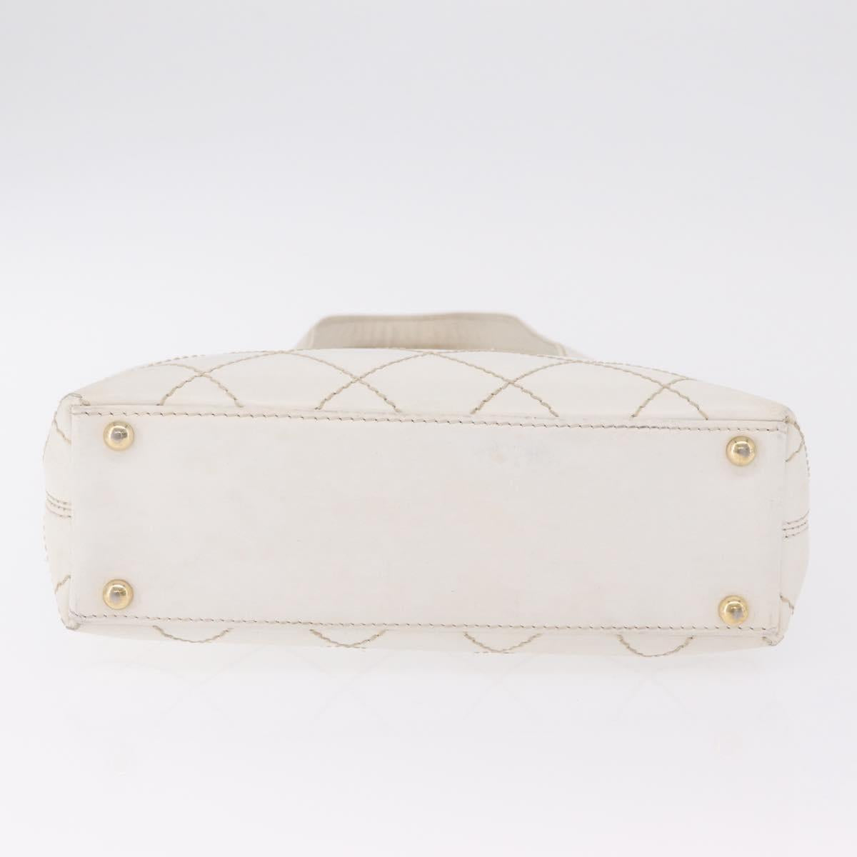 Chanel White Quilted Tote