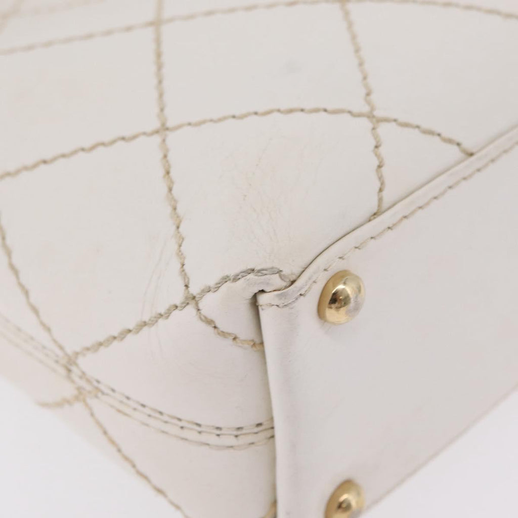 Chanel White Quilted Tote