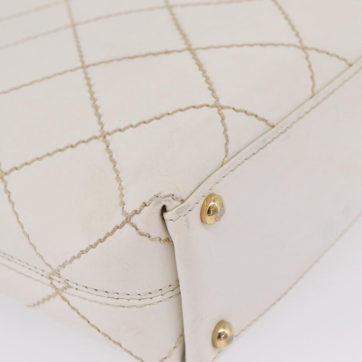 Chanel White Quilted Tote