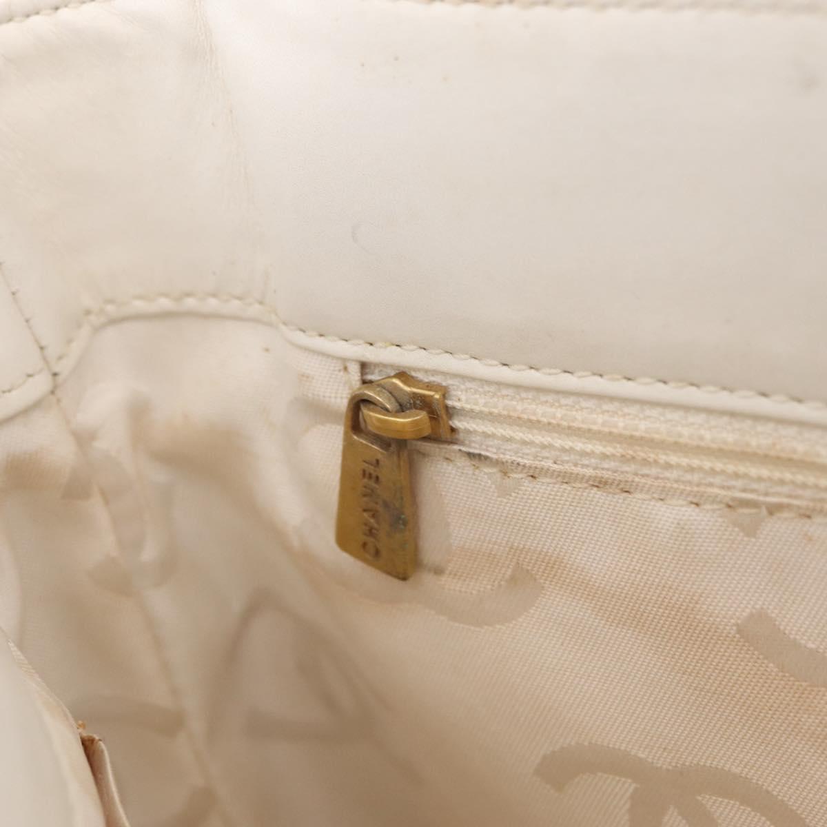 Chanel White Quilted Tote