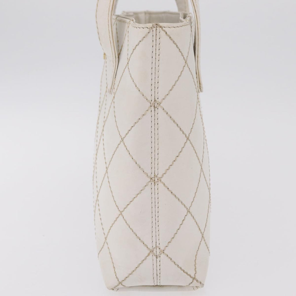 Chanel White Quilted Tote
