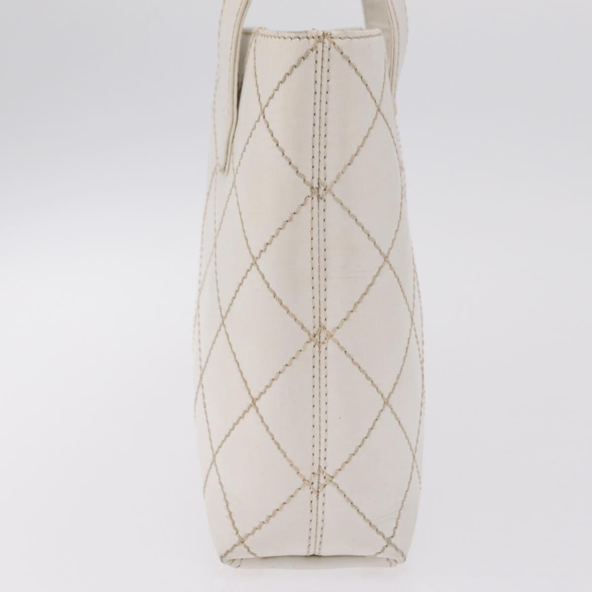 Chanel White Quilted Tote