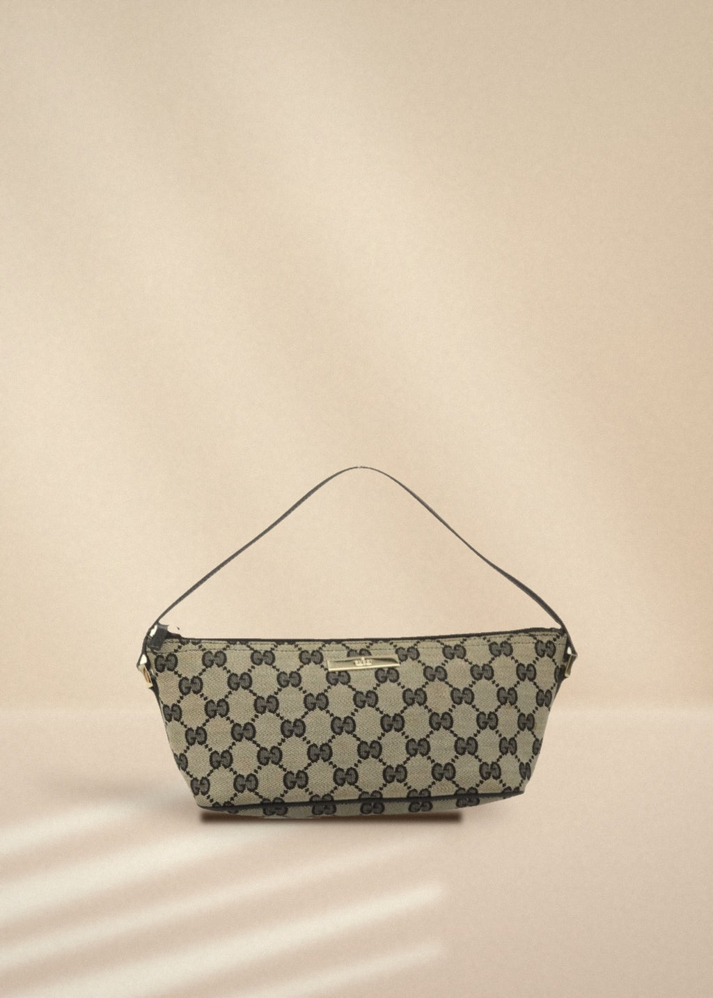 Gucci Navy GG Canvas Boat Pochette cover
