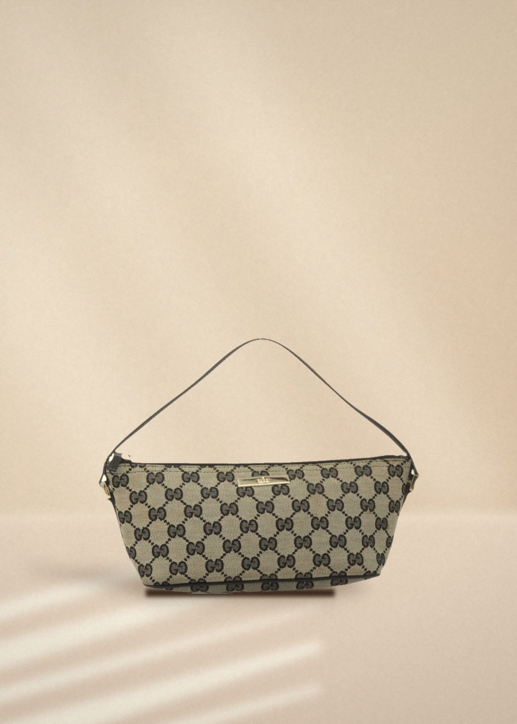 Gucci Navy GG Canvas Boat Pochette cover