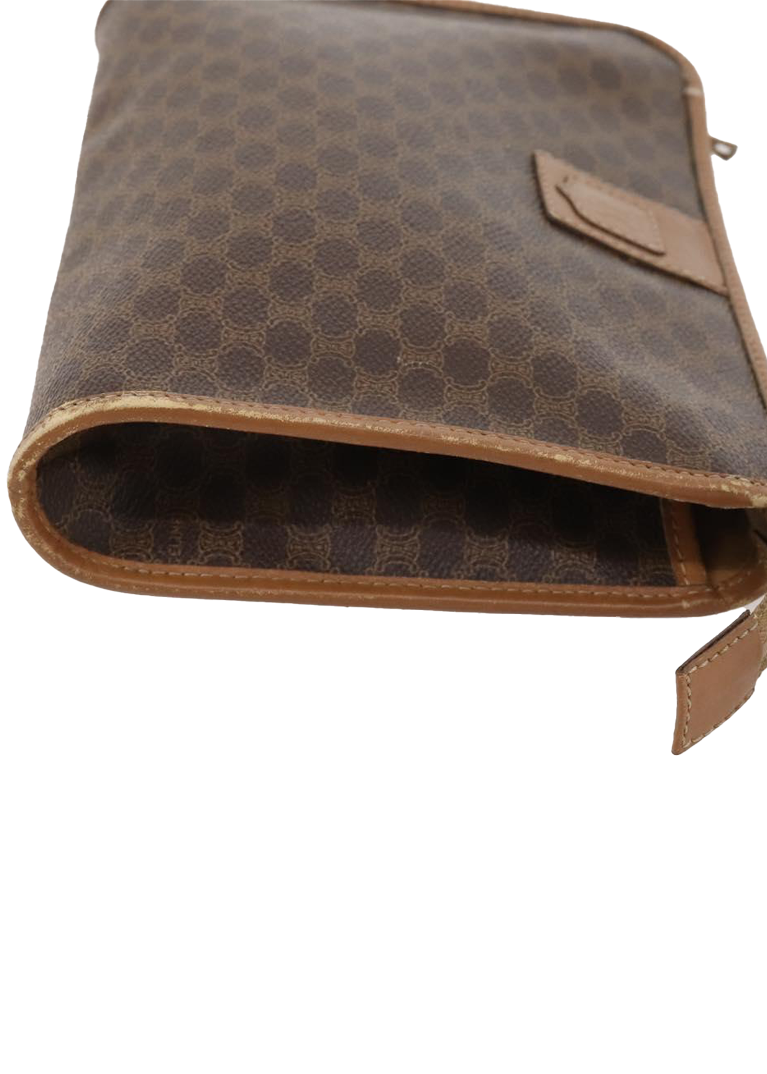 Celine Monogram Beige & Brown Clutch