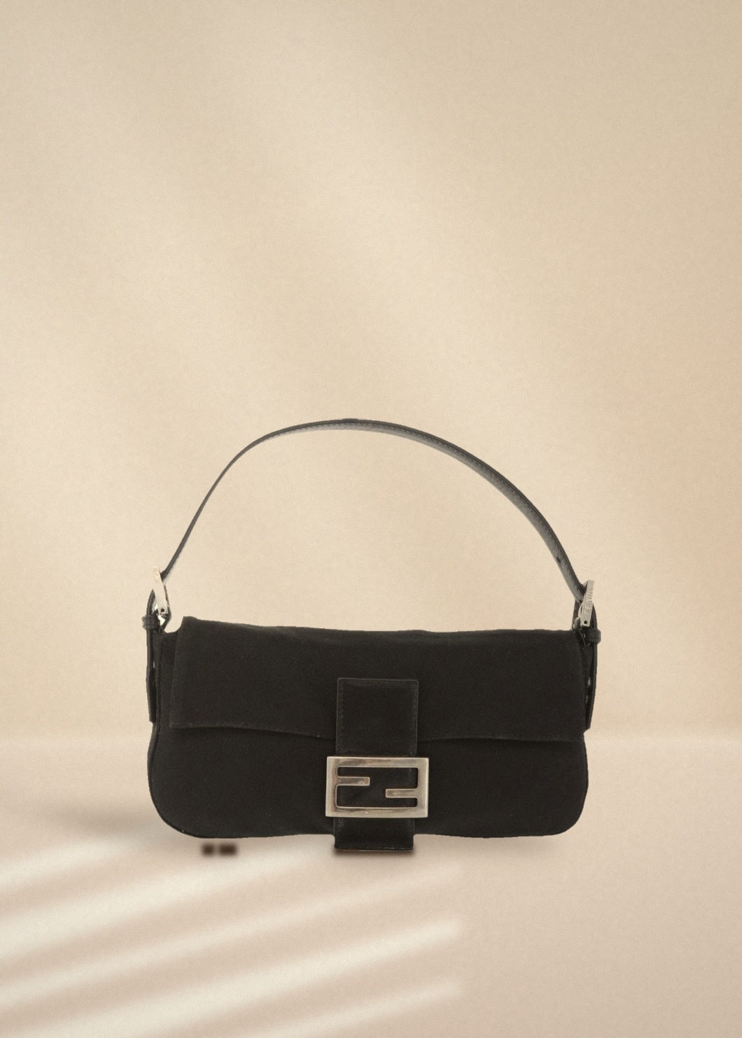Fendi Black Cotton Jersey Baguette cover