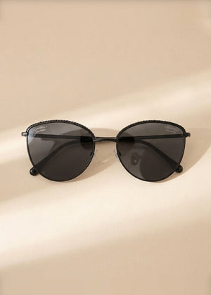 Chanel Black Wire Sunglasses