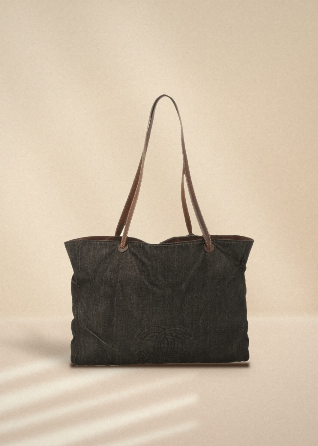Chanel Black Denim Tote cover