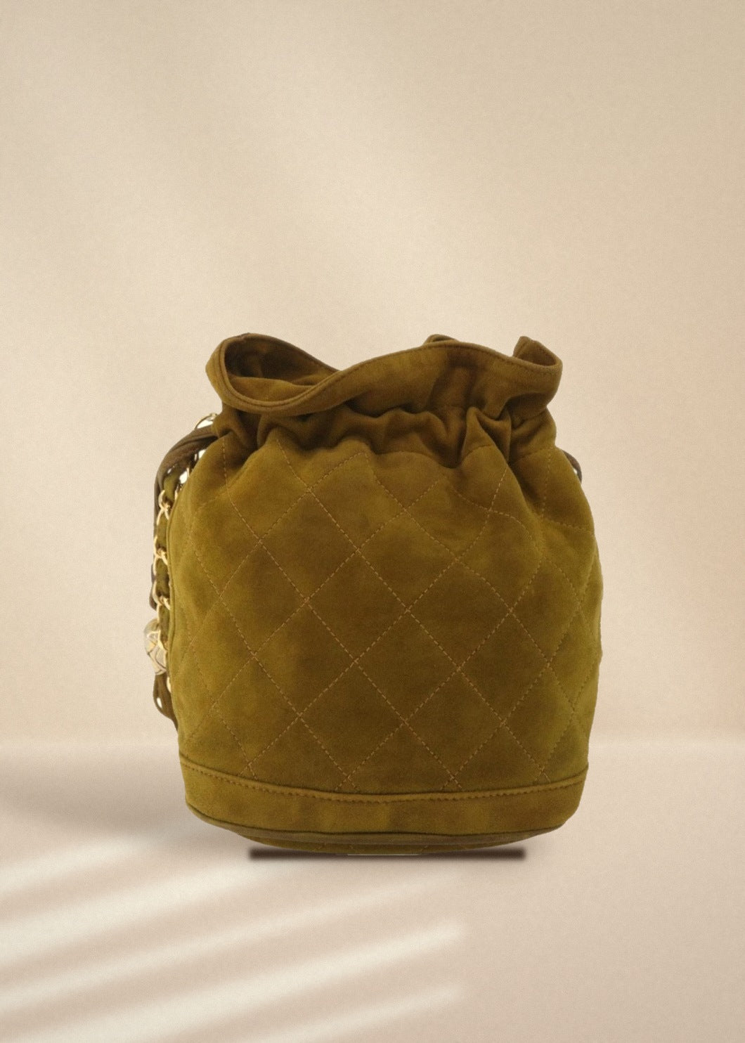 Chanel Green Suede Tassel Shoulder Bag cover