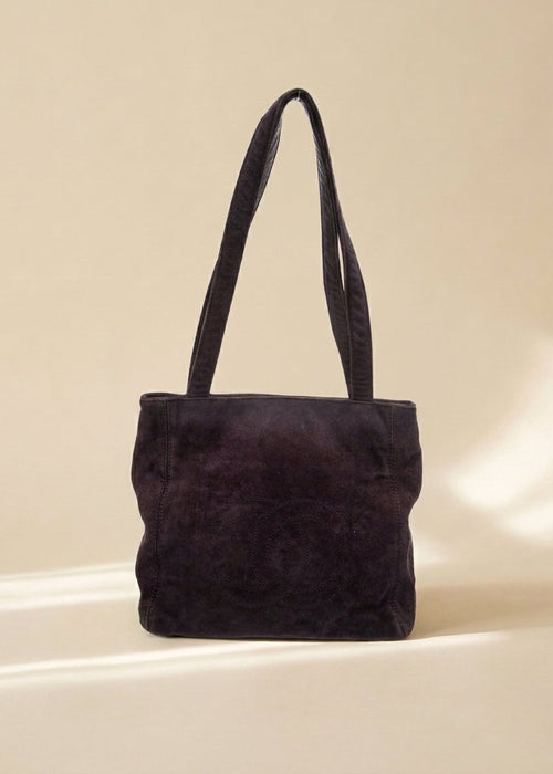 Chanel Purple Suede Tote