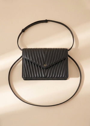 Valentino Black Quilted Leather Shoulder Bag
