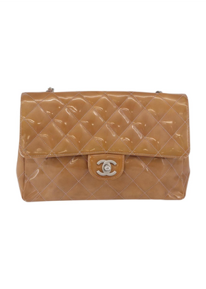 Chanel Tan Patent Flap Bag