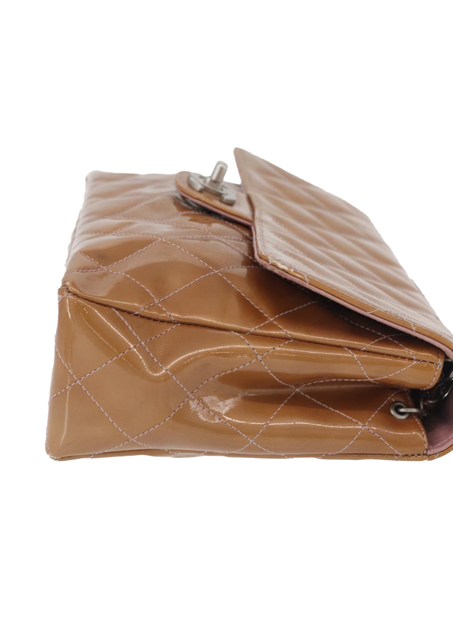 Chanel Tan Patent Flap Bag