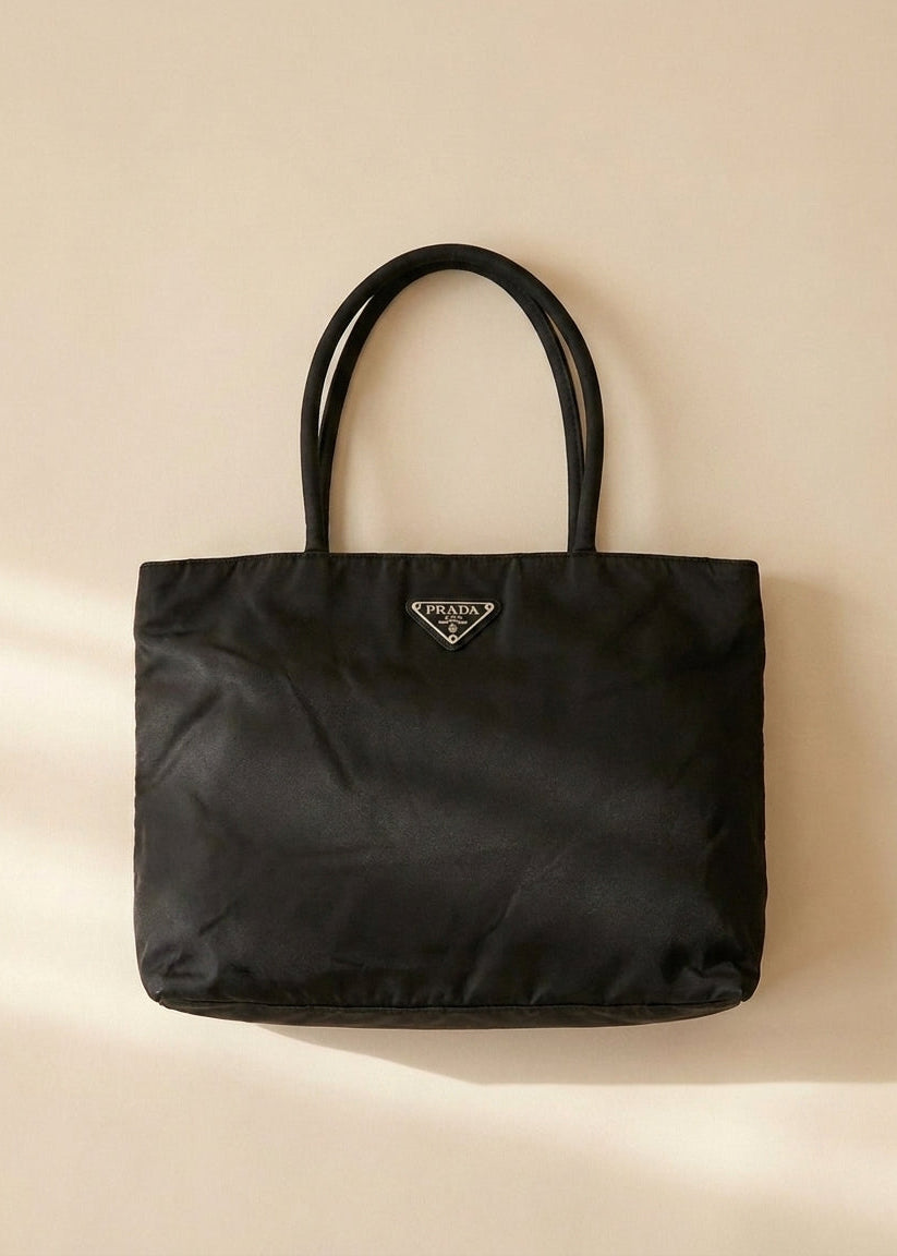 Prada Black Nylon Square Handbag