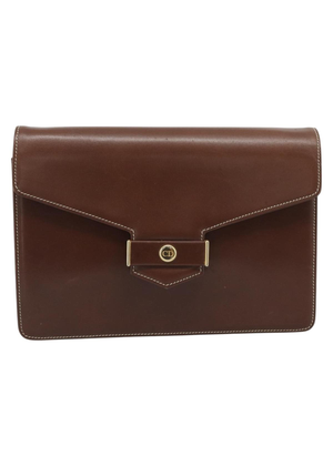 Dior Brown Leather Shoulder Bag