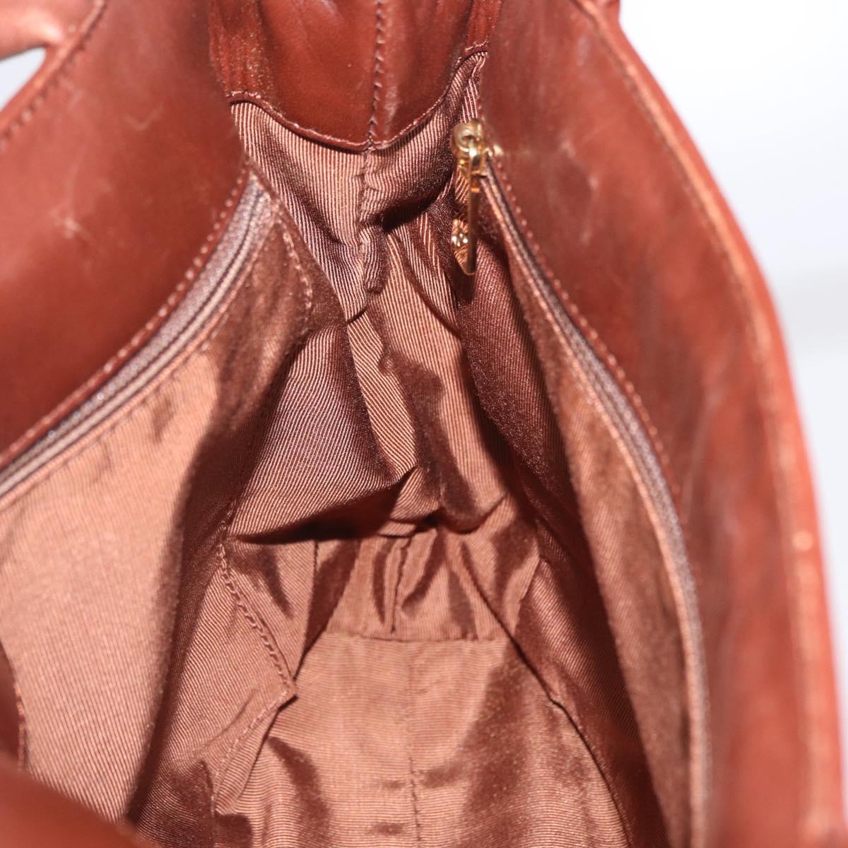 Chanel Straw and Brown Handbag interior