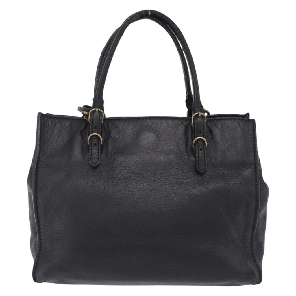 Balenciaga Black Leather Tote back