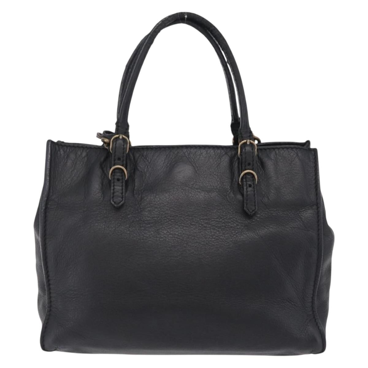 Balenciaga Black Leather Tote back