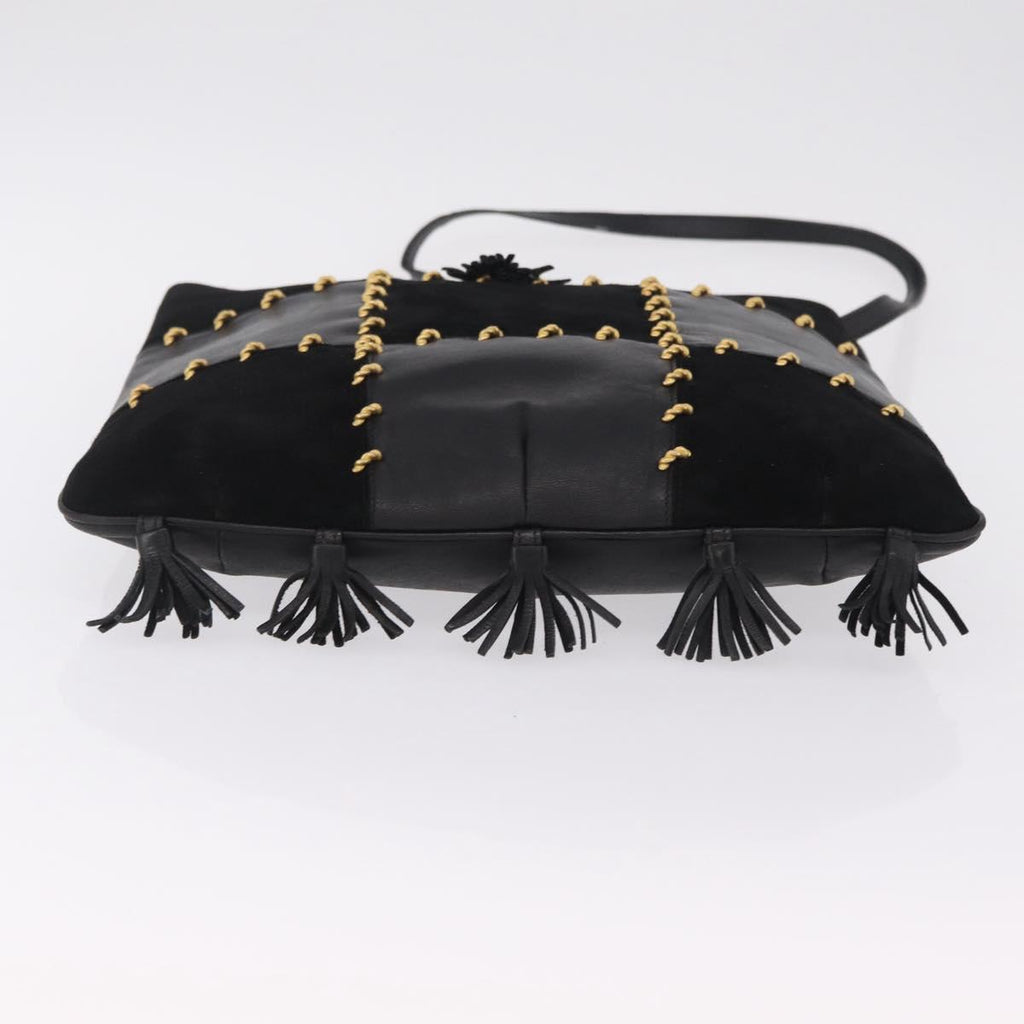 Salvatore Ferragamo Suede Shoulder Bag base with tassels