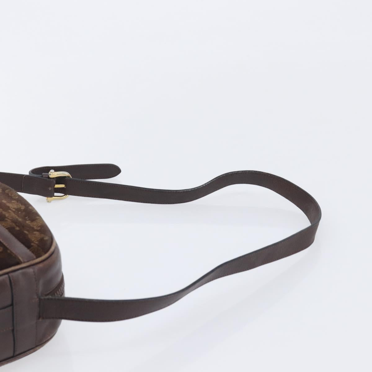 Celine Brown Suede Shoulder Bag brand stamp Celine Paris Made in Italy