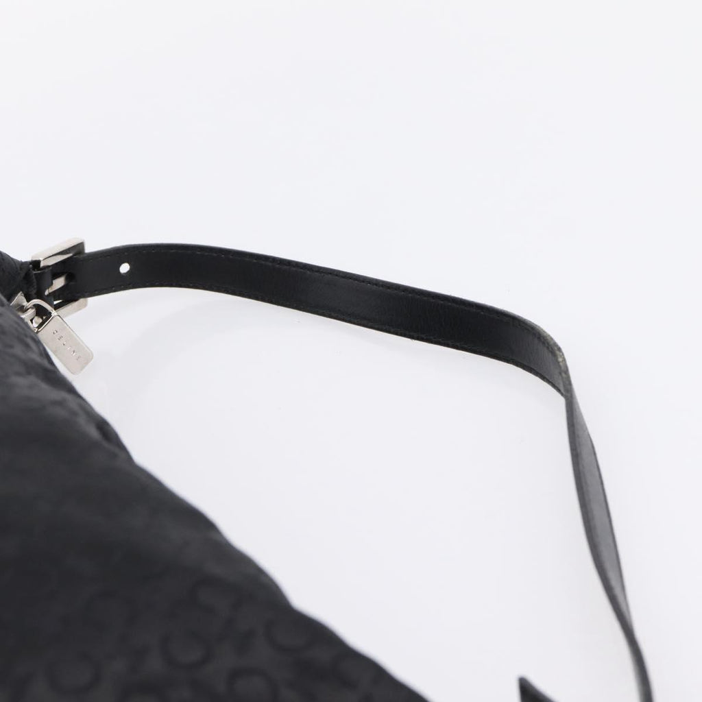 Celine Black Nylon Handbag strap closeup