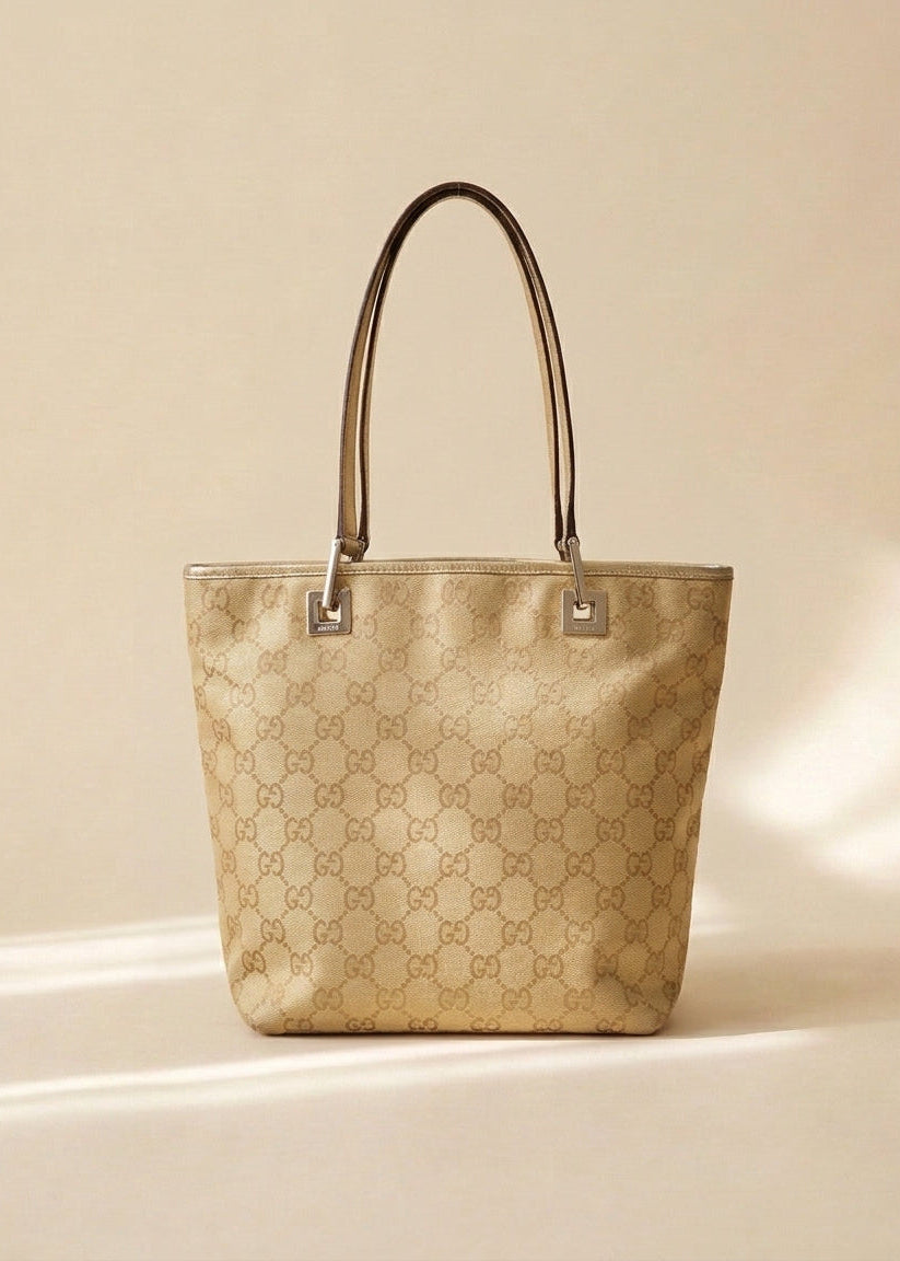 Gucci Gold Monogram Tote
