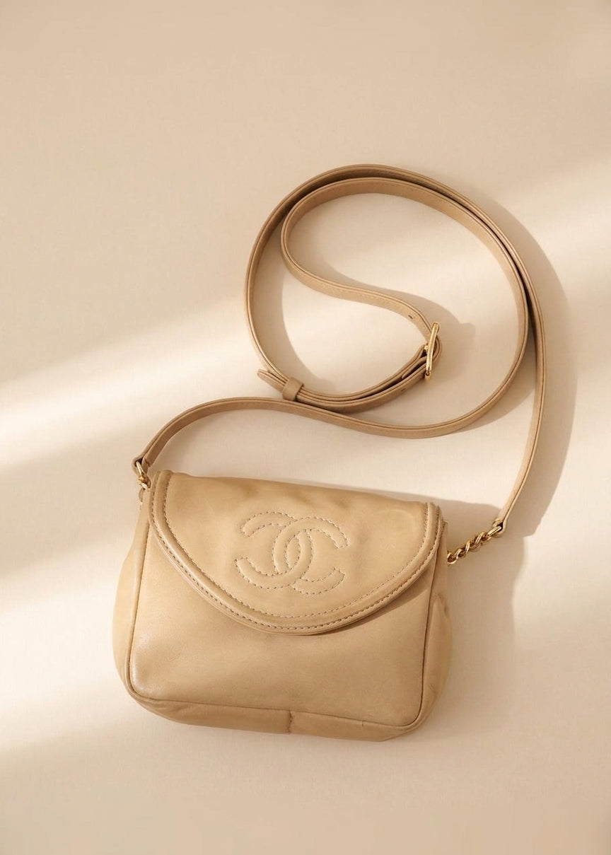 Chanel Beige Lambskin Belt Bag cover