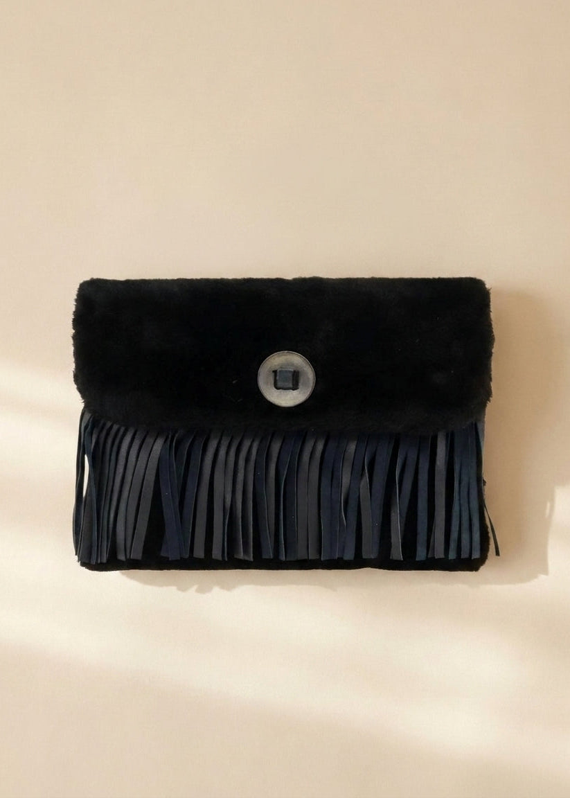 Saint Laurent Fur Fringe Crossbody