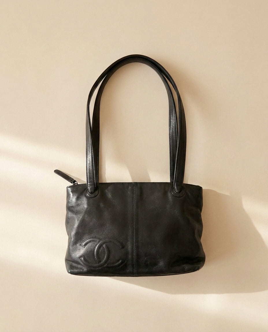 Chanel Black Leather Shoulder Bag