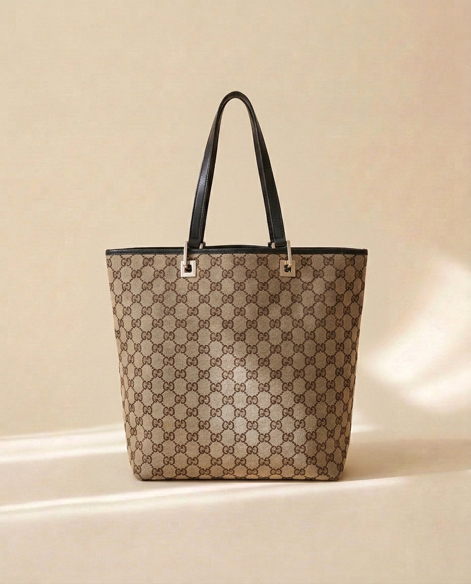 Gucci Navy Canvas Mini Tote