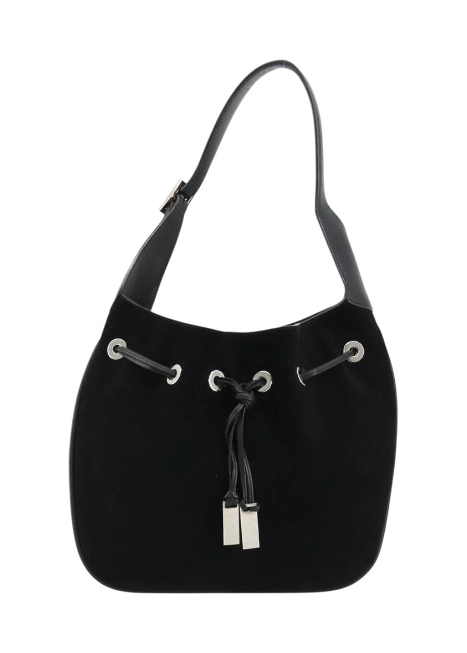 Gucci Tom Ford Black Suede Bucket Bag