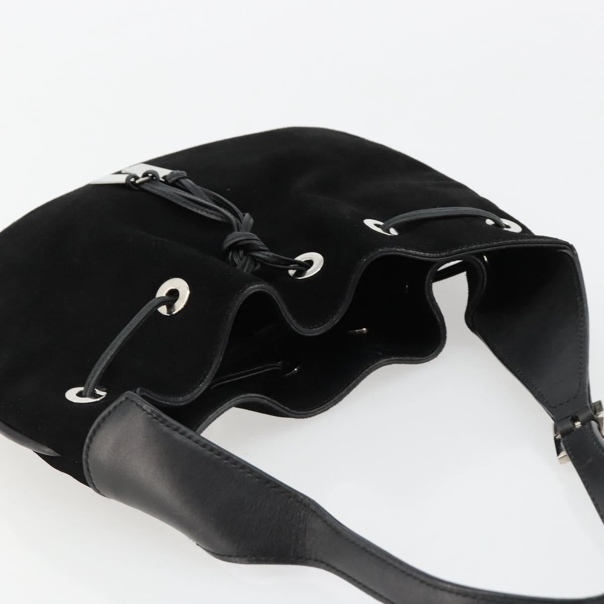 Gucci Tom Ford Black Suede Bucket Bag