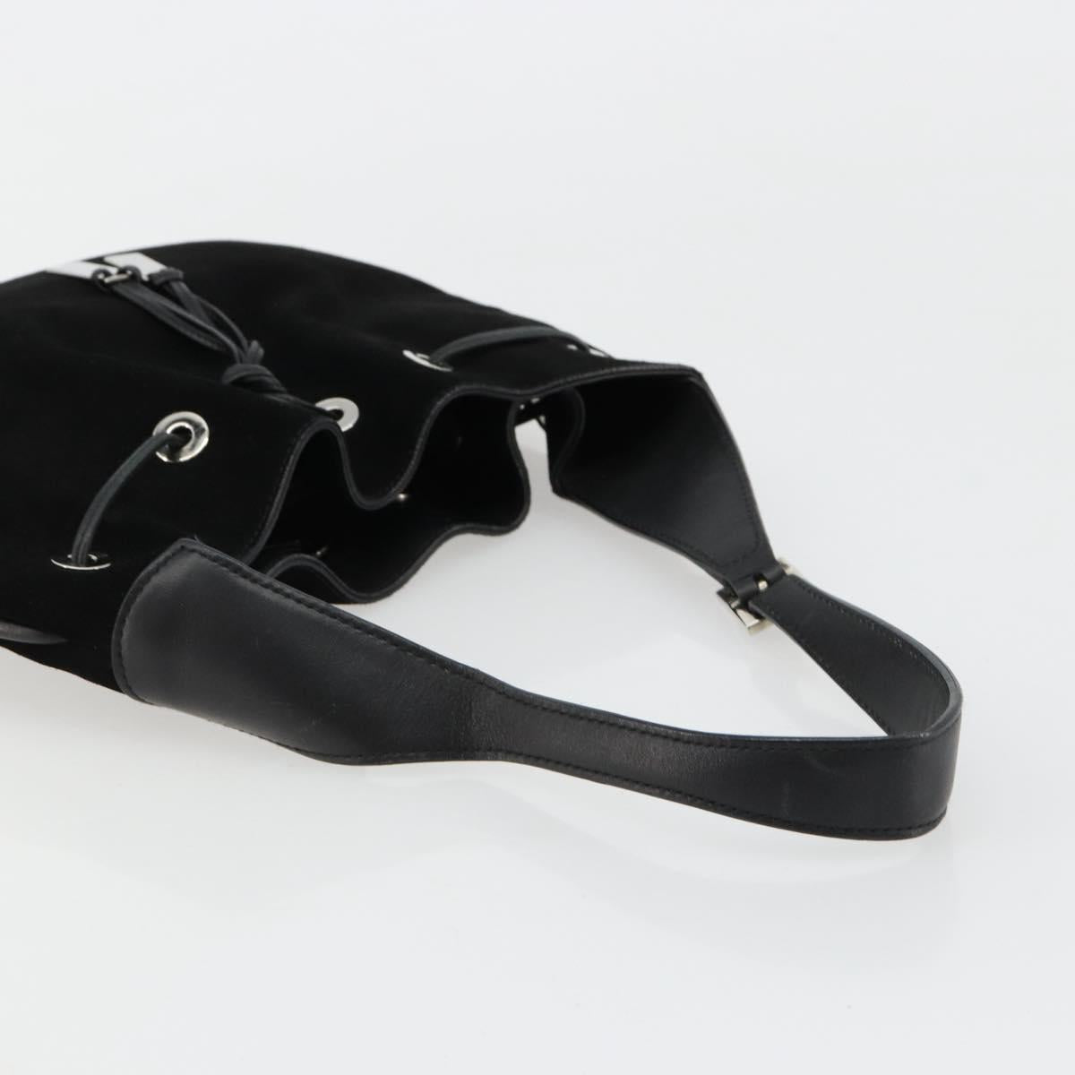 Gucci Tom Ford Black Suede Bucket Bag