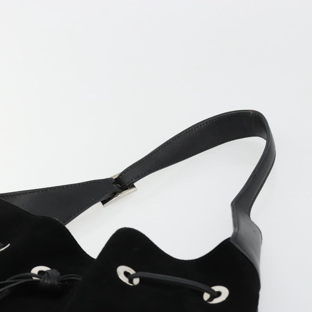 Gucci Tom Ford Black Suede Bucket Bag