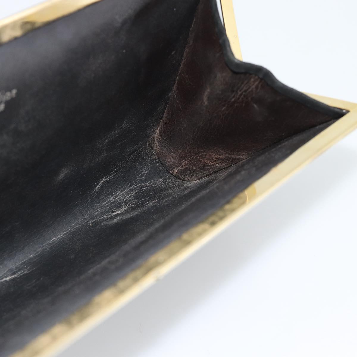 Dior Black Suede Snap Clutch