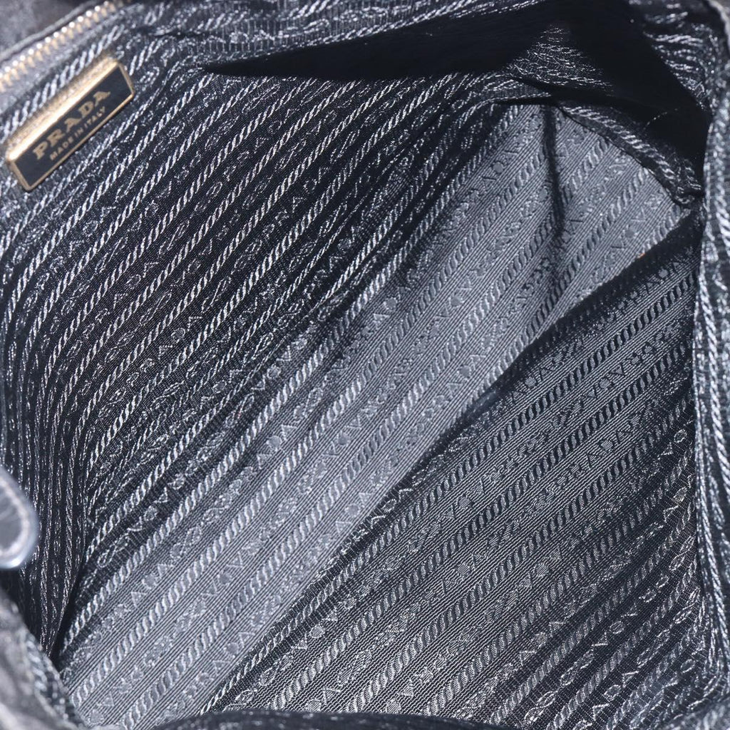 Prada Black Nylon Shoulder Tote