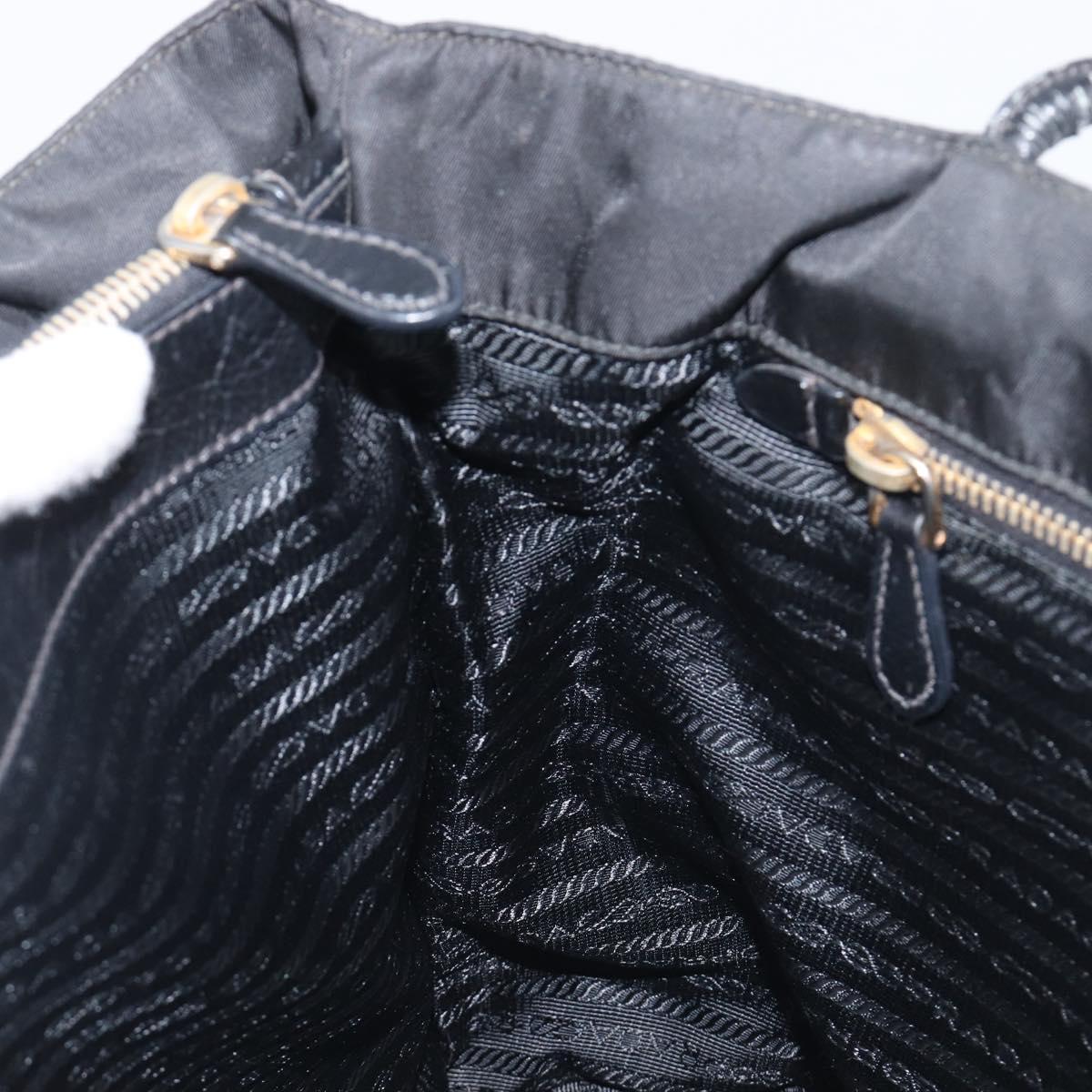Prada Black Nylon Shoulder Tote