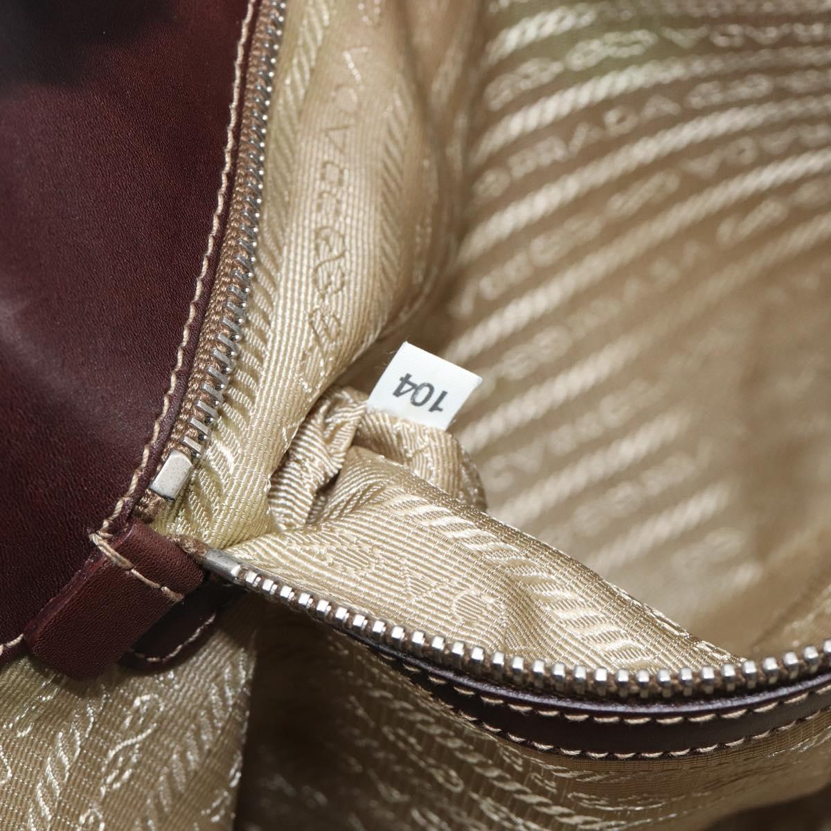 Prada Tan Canvas Shoulder Bag