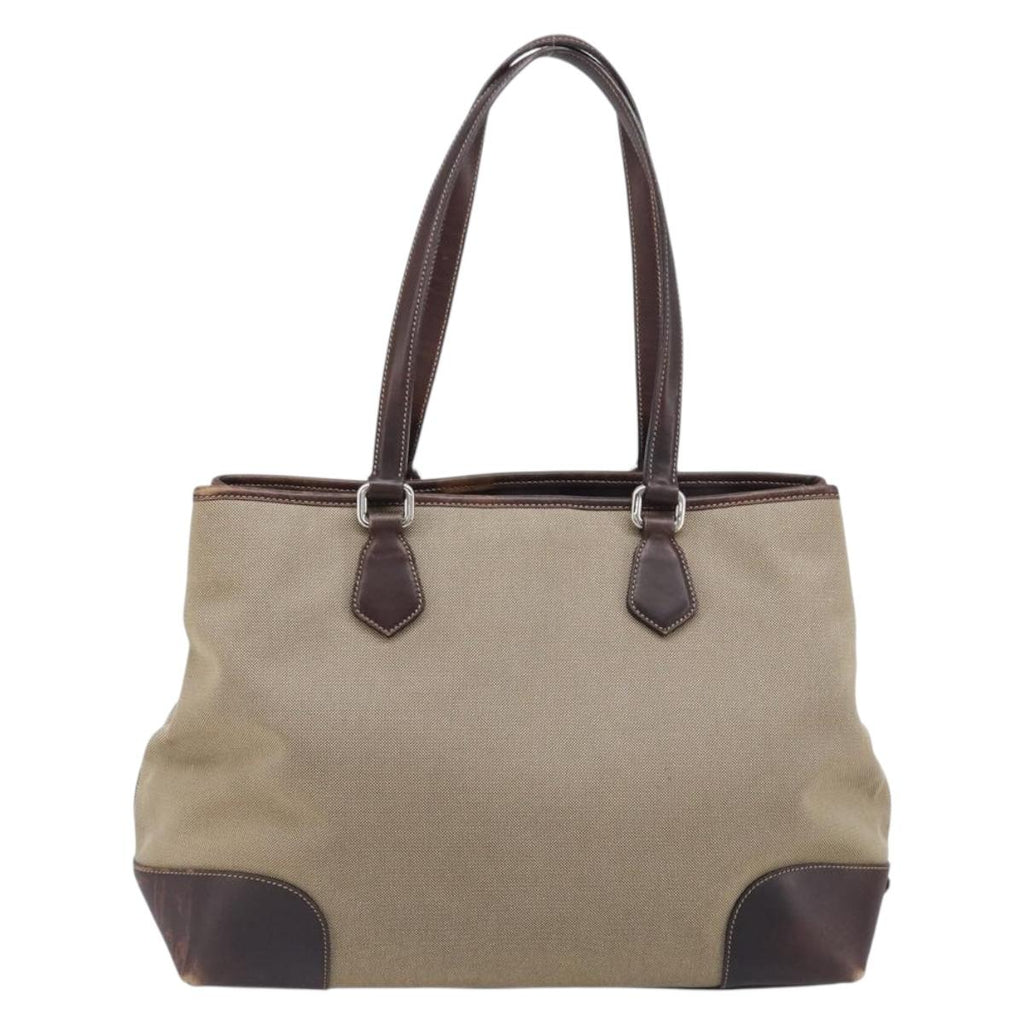 Prada Tan Canvas Shoulder Bag