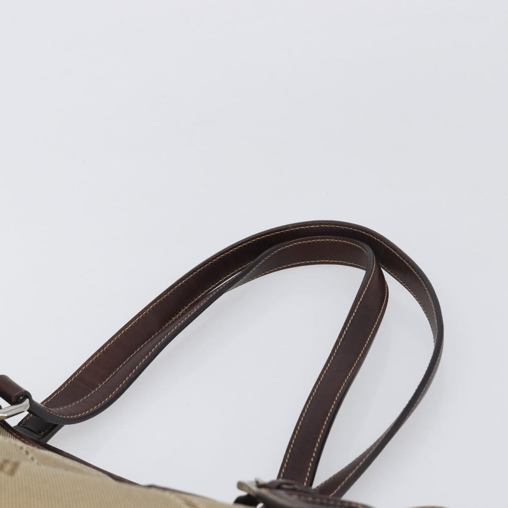 Prada Tan Canvas Shoulder Bag