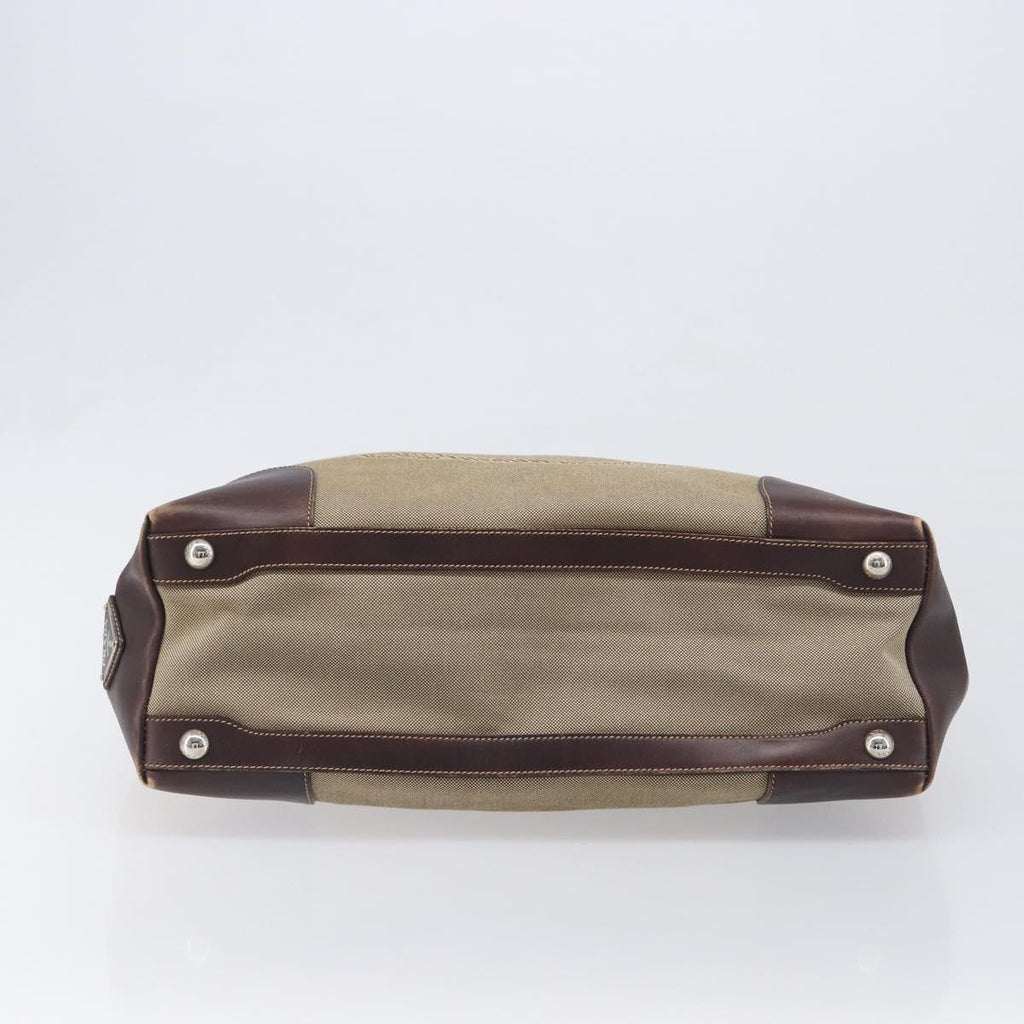 Prada Tan Canvas Shoulder Bag