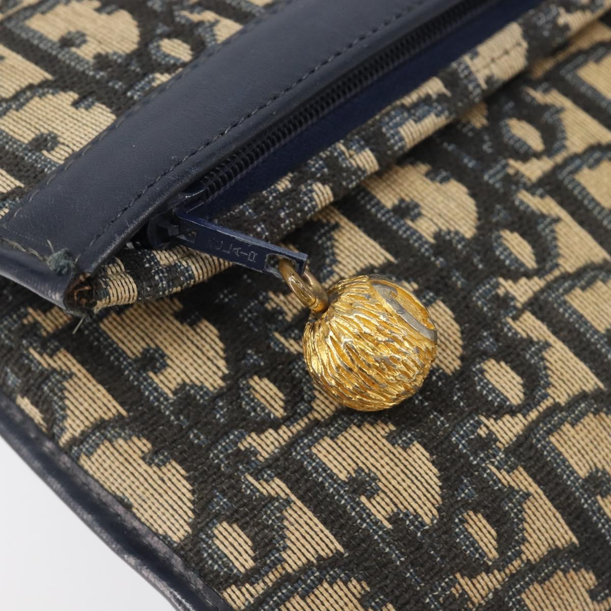 Dior Navy Monogram Envelope Clutch