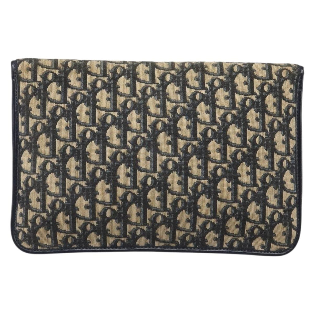 Dior Navy Monogram Envelope Clutch