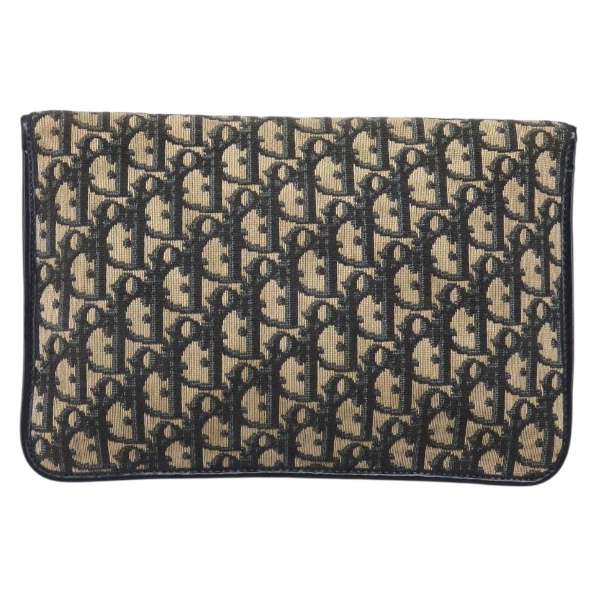 Dior Navy Monogram Envelope Clutch